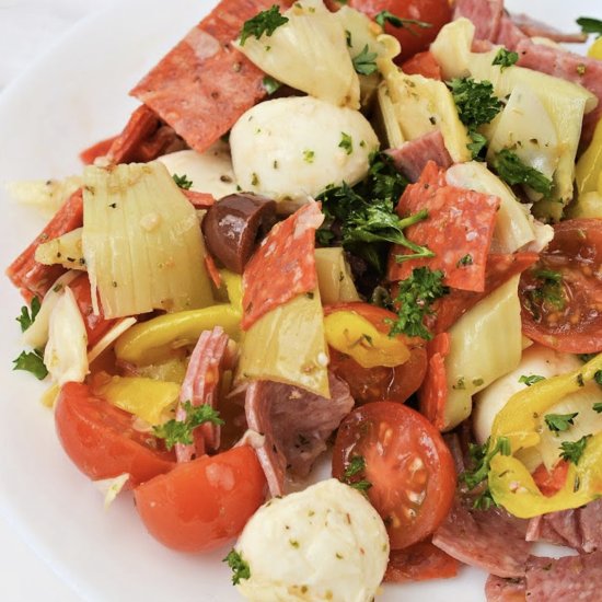 Keto No Pasta Pasta Salad - Recipe photo by Foodie Love