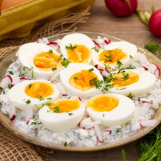 Eggs in Horseradish Sauce - Recipe photo by mecooks.com