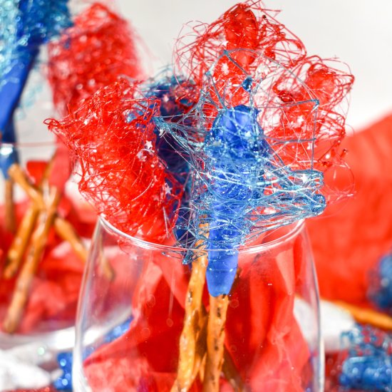 Spun Sugar Sparklers - Recipe photo by bastecutfold