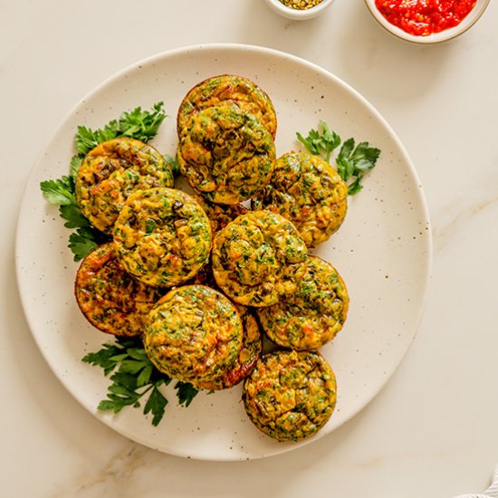 Mushroom & Bell Pepper Egg Muffins - Recipe photo by Crave-Worthy