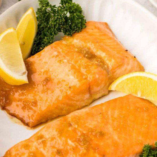 Maple Glazed Salmon - Recipe photo by livingchirpy