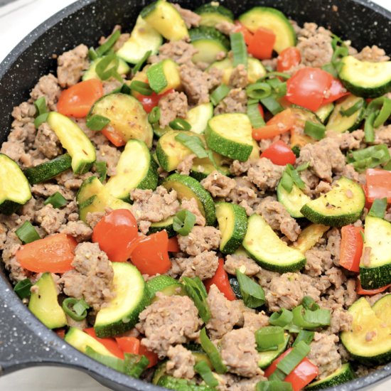 Keto Zucchini and Sausage - Recipe photo by Foodie Love
