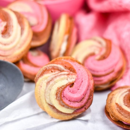 Neapolitan Butter Cookies - Recipe photo by bastecutfold