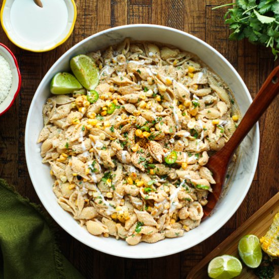 Mexican Street Corn Pasta Salad - Recipe photo by jenna@heavenlyspiced.com