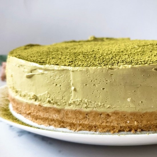 No Bake Matcha Cheesecake Recipe! - Recipe photo by TheButteryFairytale