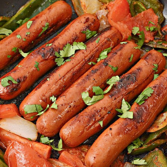 Keto TikTok Mexican Hot Dog Skillet - Recipe photo by Foodie Love