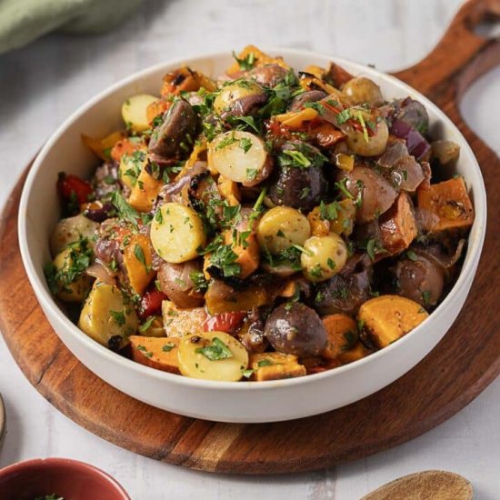 Rainbow Potato Salad - Recipe photo by peelwithzeal