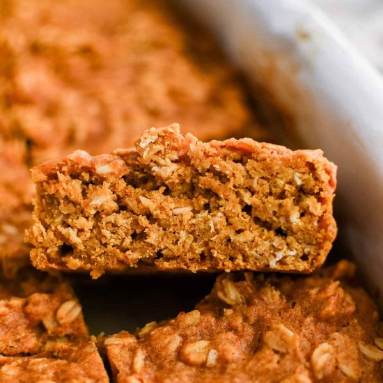 Brown Butter Pumpkin Oatmeal Bars - Recipe photo by TheSaltyMarshmallow