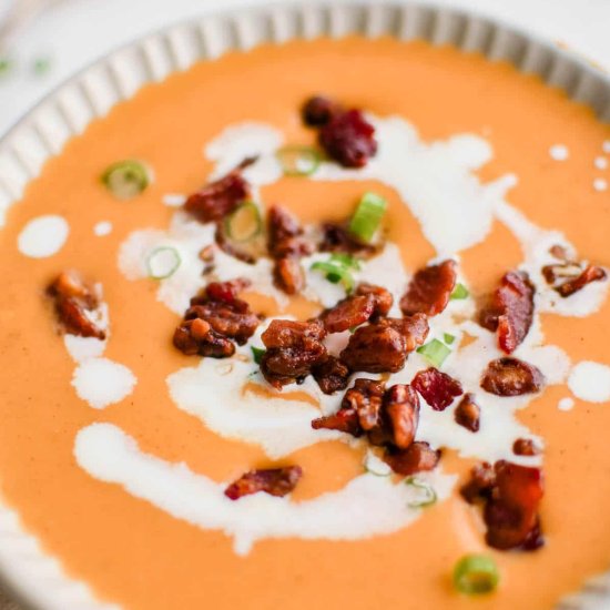 Sweet Potato Soup - Recipe photo by TheSaltyMarshmallow