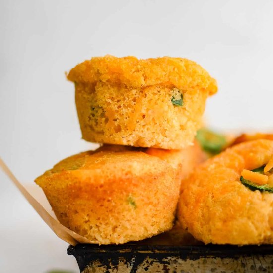 Jalapeño Cheddar Corn Muffins - Recipe photo by TheSaltyMarshmallow