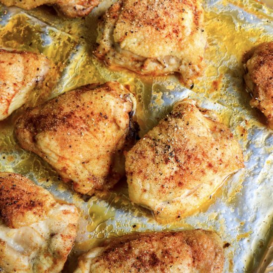 Low Carb Oven Baked Chicken Thighs - Recipe photo by Foodie Love