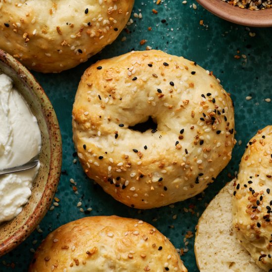 Cottage Cheese Bagels - Recipe photo by thebiteshot
