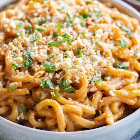 20 Minute Peanut Noodles - Recipe photo by She Likes Food