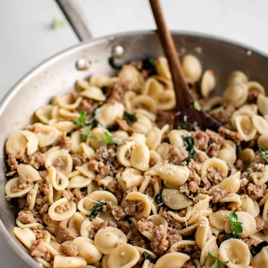 Garlic Butter Orecchiette - Recipe photo by TheSaltyMarshmallow