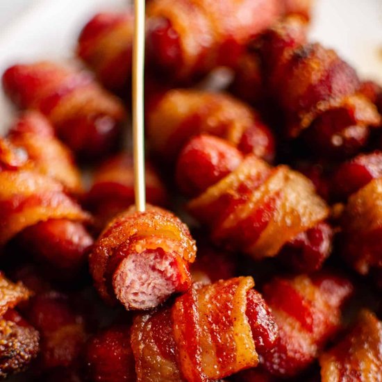 Bacon Wrapped Smokies - Recipe photo by TheSaltyMarshmallow