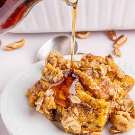 Pumpkin French Toast Casserole - Recipe photo by TheSaltyMarshmallow