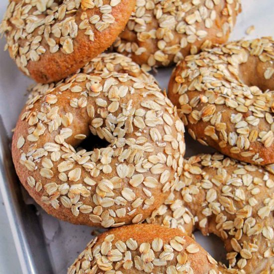 Oatmeal Bagels - Recipe photo by homebodyeats