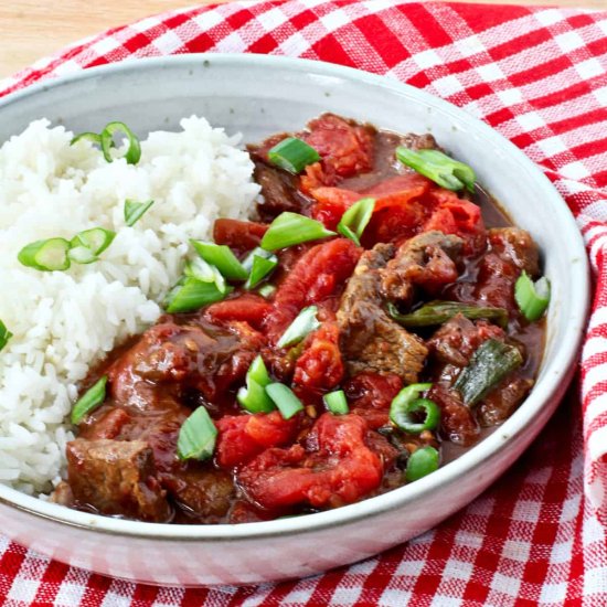Stir-Fried Ginger Tomato Beef - Recipe photo by karenskitchenstories