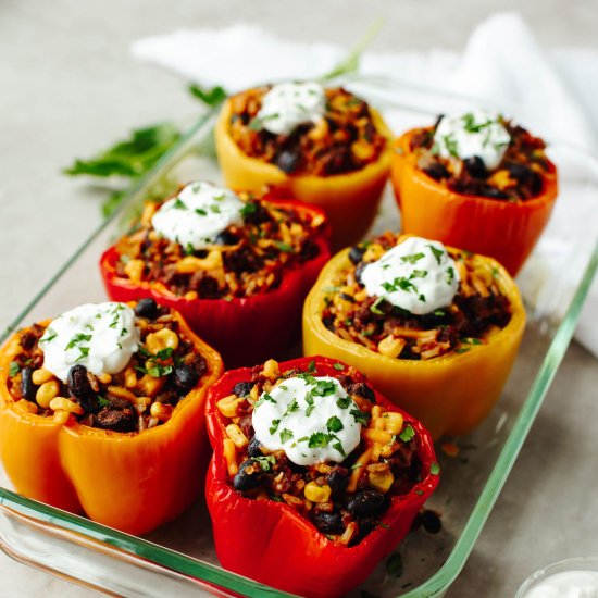 Taco Stuffed Peppers - Recipe photo by The Cookin Chicks