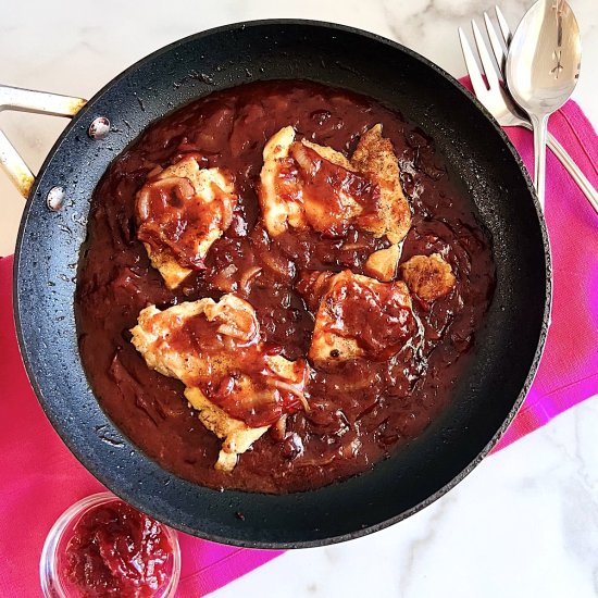 Cranberry Chicken Thighs - Recipe photo by theshortordercook