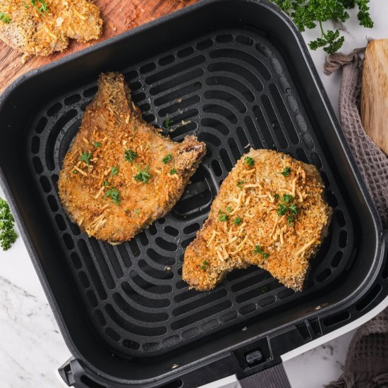 Air Fryer Bone-In Pork Chops - Recipe photo by Grits and Pinecones