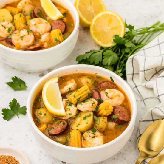 Shrimp Boil Soup - Recipe photo by livingchirpy