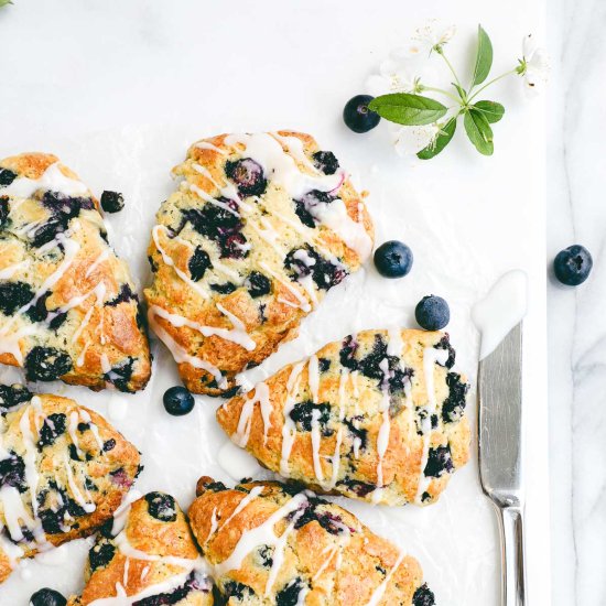 Blueberry Lavender Scones - Recipe photo by elleandpear