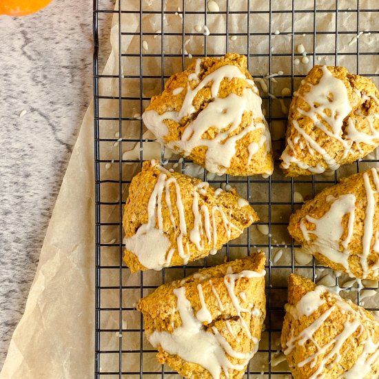 Pumpkin Scones With Maple Glaze - Recipe photo by northernginger