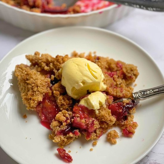 Plum Crumble with Almond Topping - Recipe photo by JoinYourLife Food Recipes