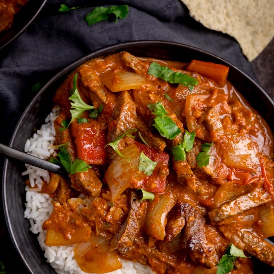 Minute Steak Curry - Recipe photo by KitchenSanctuary