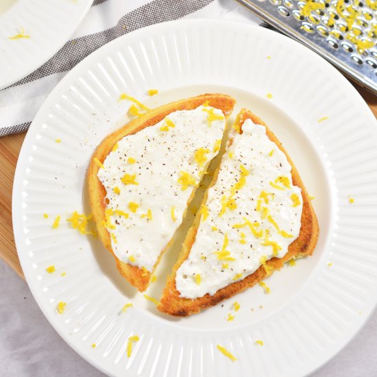 Keto Ricotta Toast - Recipe photo by Foodie Love