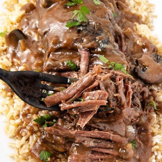 Beef Skirt Steak Slow Cooker - Recipe photo by Intentional Hospitality