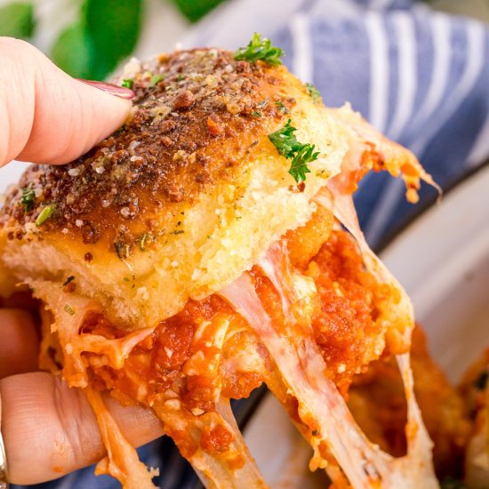 Chicken Parmesan Sliders - Recipe photo by KyleeCooks