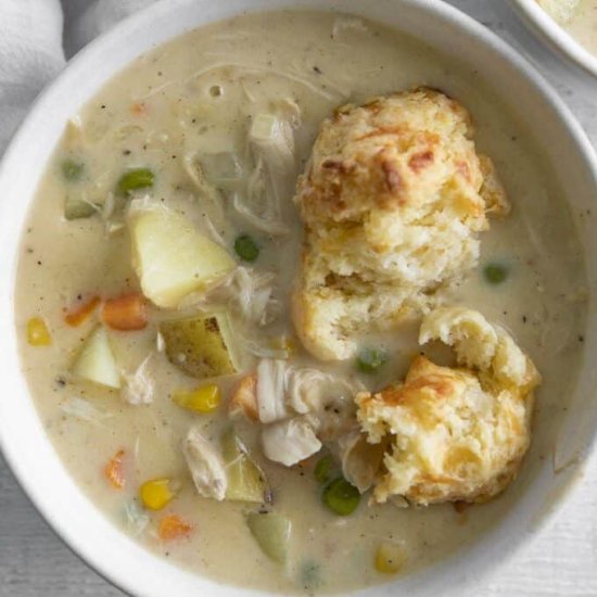 Chicken Pot Pie Soup - Recipe photo by TheSaltyMarshmallow