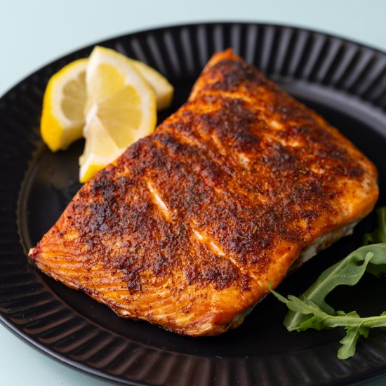 4-Ingredient Roasted Cajun Salmon - Recipe photo by marleysmenu
