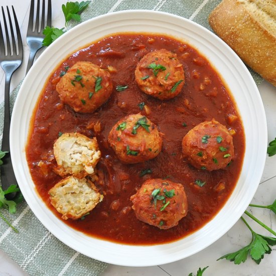 White Bean “Meatballs” - Recipe photo by Spain on a Fork