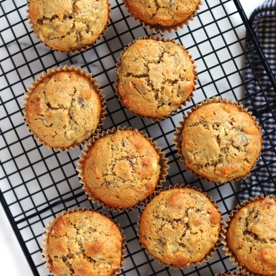 Banana Walnut Muffins - Recipe photo by onehappydish