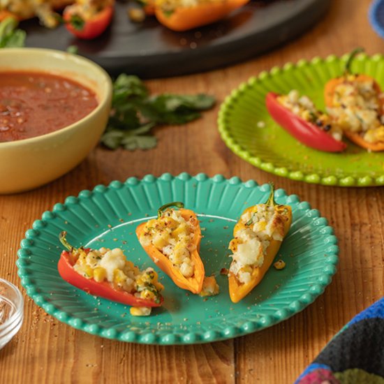 Mexican Street Corn Stuffed Peppers - Recipe photo by tenpoundcakecompany