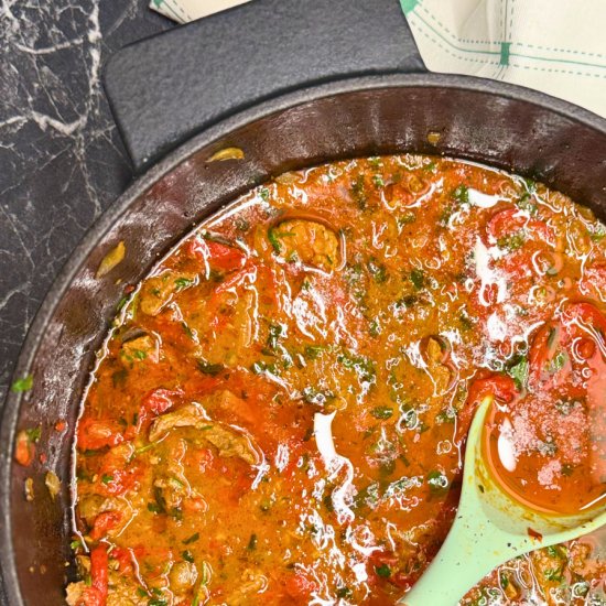 Tender Skillet Beef Stew - Recipe photo by Delicious Destinations