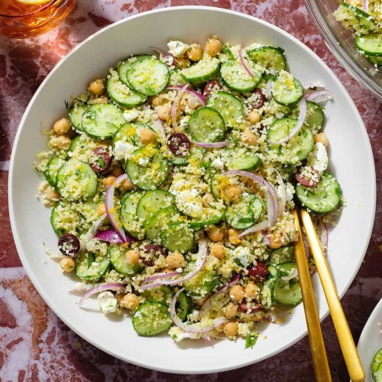 Cucumber Couscous Salad - Recipe photo by thehealthfulideas