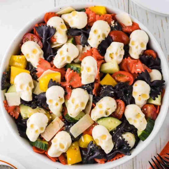 Spooky Halloween Pasta Salad - Recipe photo by getonmyplate