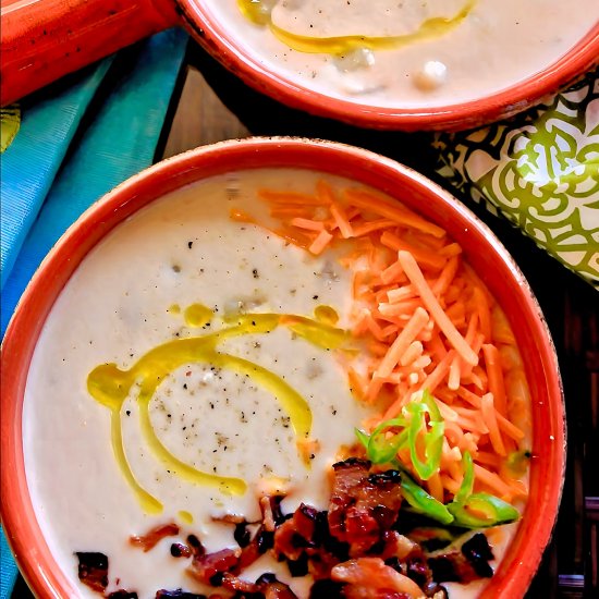 Loaded Potato Soup - Recipe photo by Woman And The Whisk