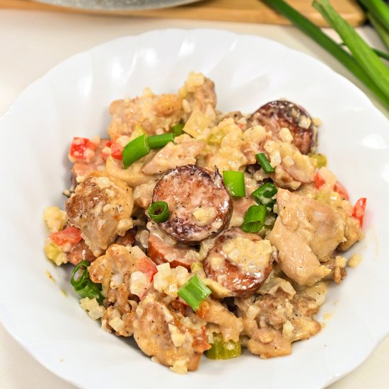 Chicken and Sausage Cajun Alfredo - Recipe photo by Foodie Love
