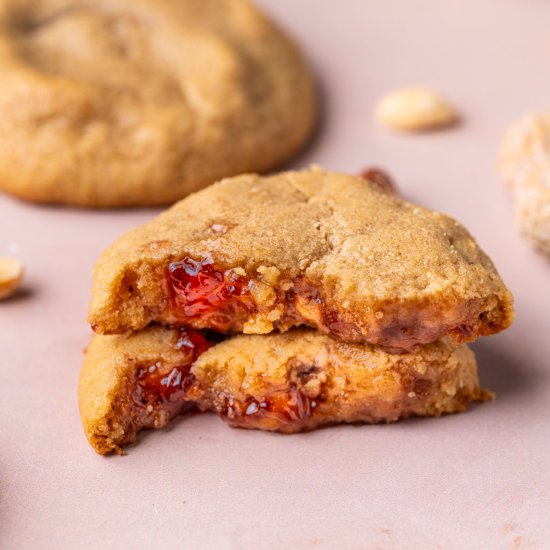 Peanut Butter and Jelly Cookies - Recipe photo by marleysmenu