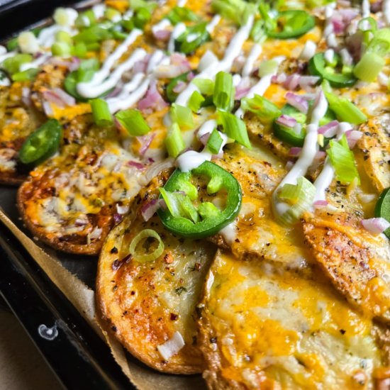 Jalapeno Cheddar Chipped Taters - Recipe photo by the_happy_veg