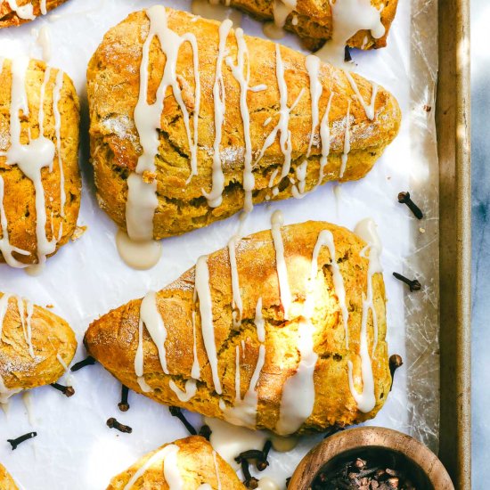 Sourdough Discard Pumpkin Scones - Recipe photo by elleandpear