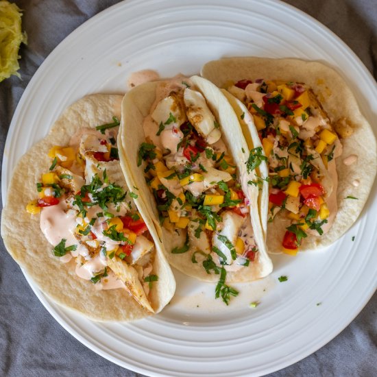 Fish Tacos with Mango Salsa - Recipe photo by Cooking Gorgeous