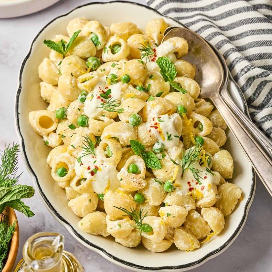 Creamy Garlic Lemon Pasta - Recipe photo by HeavenlyHomeCooking