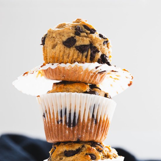 High Protein Greek Yogurt Muffins - Recipe photo by The Sprinkled Cakery