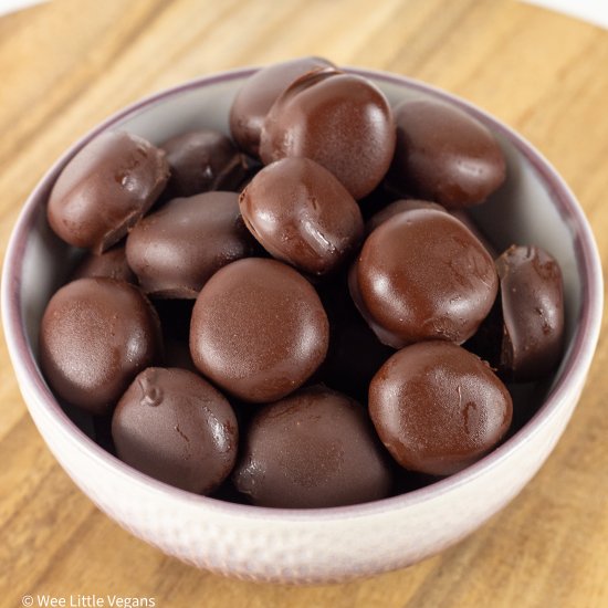 Healthier Vegan Milk Duds - Recipe photo by Wee Little Vegans
